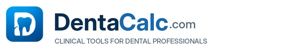 DentaCalc.com, clinical tools for dental professionals